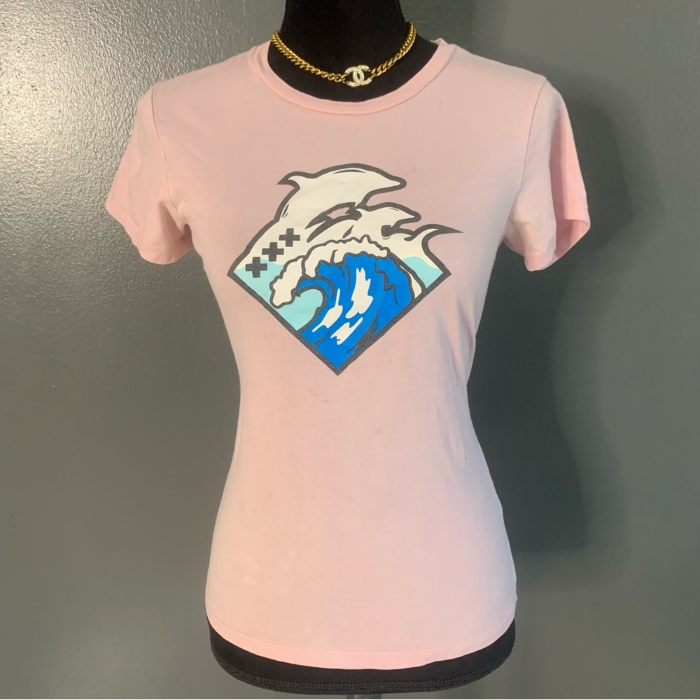 Pink dolphin Y2K top